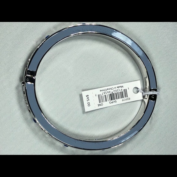 Coach Kissing C Enameled Filled Silver Bangle - Picture 4 of 6